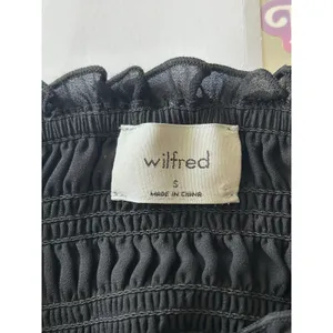 Aritzia Wilfred black stretchy smocked midi dress grunge dark fairy Small thumbnail 4