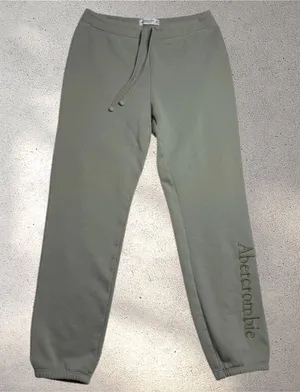 Abercrombie & Fitch Soft AF Collection Womens Sweatpants Size M Olive Green Logo thumbnail 1