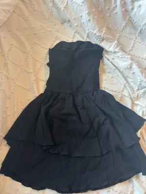 Cider Black Strapless Mini Dress thumbnail 3