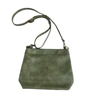 Malibu Skye Olive Green Vegan Leather Crossbody Bag thumbnail 1