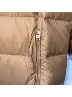 Abercrombie & Fitch Lightweight Packable Puffer Jacket Women’s Large Tan Hooded thumbnail 6