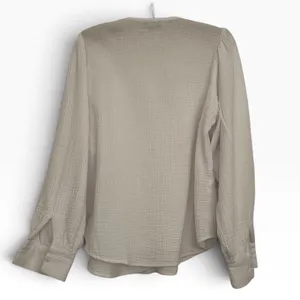 VICI White Cotton Gauze Puff Sleeve Button Down Blouse Top S Coastal Grandma thumbnail 3
