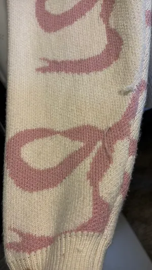 Altar'd State pink bow Sweater thumbnail 4