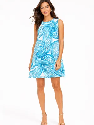 Lilly Pulitzer Sabrina Sea Ruffles Tiger Wave Shift Dress Size M thumbnail 11