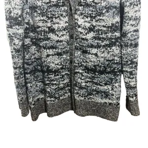Athleta Sz S Westlake Textured Cardigan Sweater Gray Fog Camo Fine Merino Wool thumbnail 3