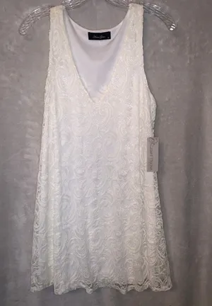 Lizard Thicket White Lace Dress thumbnail 1