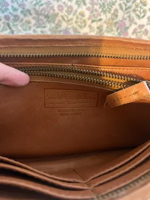 Italian leather wristlet Brown thumbnail 5