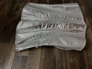 Amazon Silver Strapless Corset Zip Up Size XS thumbnail 2