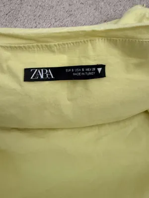 ZARA Yellow Asymmetrical Top thumbnail 3