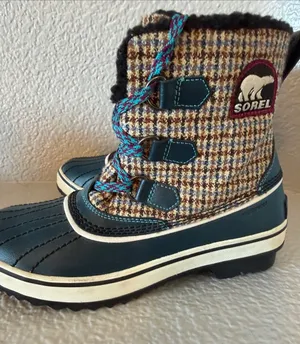 Sorel Tivoli Blue Plaid Waterproof Winter Snow Boots Women’s Size 7 thumbnail 1
