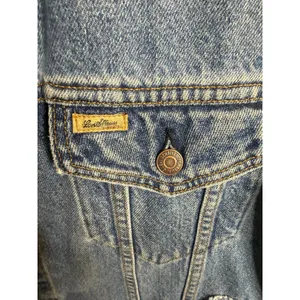 VINTAGE LEVI STRAUSS Women's XL Denim Jean Button Trucker Jacket Heart Patches thumbnail 8