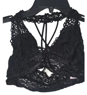 t Lace Bralette High Neck Crisscross‎ Back Sexy Lingerie Top thumbnail 1