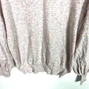 Ella moss multicolored sweater women's Size medium Puff Sleeves Round Neck‎ thumbnail 4