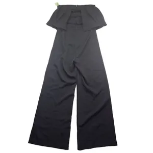 DO+BE -714 Strapless Jumpsuit‎ Wide Leg Ruffle Sexy Back Stretchy Black Small thumbnail 4