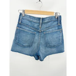 Madewell The Perfect Jean Short Blue 100% Cotton Raw Hem Womens Size 24 HighRise thumbnail 3