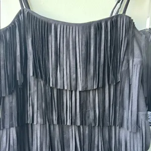 Trixxi Elegant Black Fringe Dress thumbnail 2