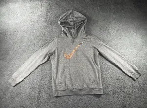 Nike Hoodie‎ Women XS Graphic Swoosh Fleece High Neck Pullover thumbnail 1