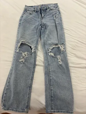 American Eagle Straight Ankle Jeans Super High-Rise thumbnail 1