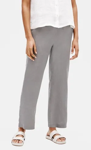 Eileen Fisher 100% Linen Gray Wide Leg Pant XL thumbnail 1