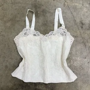 Vintage y2k coquette floral lace top thumbnail 1