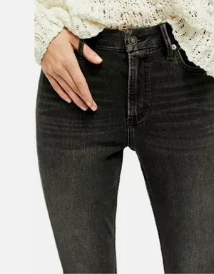 Free People Women’s Skinny Jeans Milkyway Black Size 25 thumbnail 3