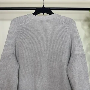 J. Crew V-neck Cotton Cashmere Blend Cardigan Sweater Heather Dove Medium BS950 thumbnail 7