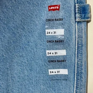 NWT Levi's Women's Cinch Baggy Carpenter Jeans Light Wash High Rise 24 x 31‎ thumbnail 7