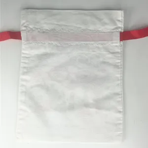 Sephora MakeUp Geek Drawstring Cloth MakeUp Delicates Travel Bag White Red New thumbnail 4