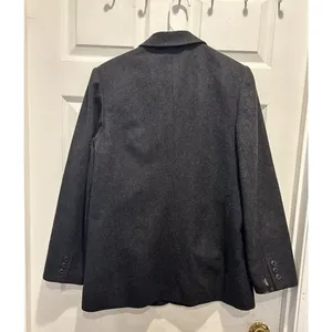 Eddie Bauer Womens Charcoal Gray Flannel Wool Blend 3-Button‎ Blazer Jacket Sz M thumbnail 6
