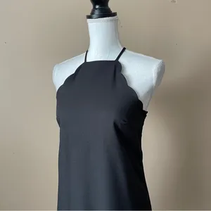 LULU'S | Black Scalloped Endlessly Endearing Mini Dress Sz XS thumbnail 5