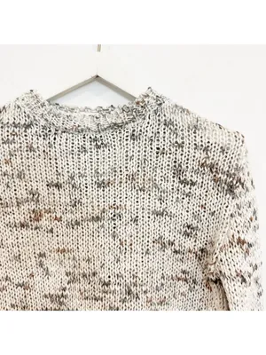8 by Yoox Speckled Sweater Small Cozy Grandmacore Confetti Chunky Knit Retro Top thumbnail 6