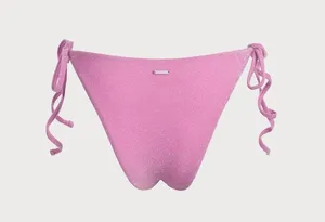 Berlook Pink Lurex Halter Triangle Bikini Top and Tie Side Bikini Bot 1130 thumbnail 10