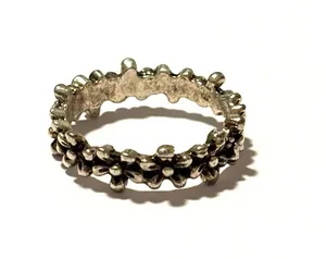 Silvery flower ring size 6 Silver thumbnail 1