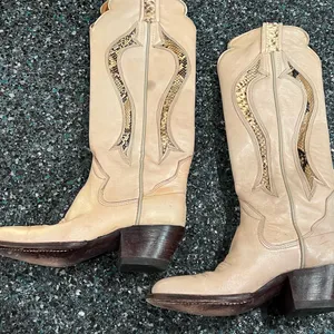 Vintage The Sanders Leather Cowboy Boots 3264 WIC19 Women 5.5 B W/ Box thumbnail 4
