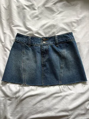 Edikted denim mini skirt  thumbnail 2