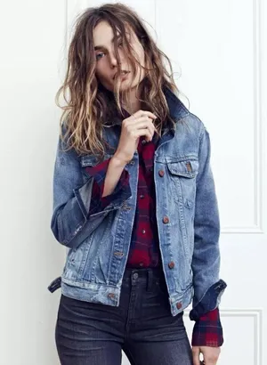 Madewell The Jean Jacket Women Size Small Blue Denim 100% Cotton 1655 thumbnail 2