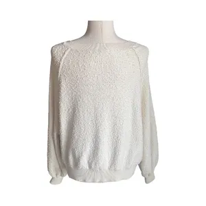 FREE PEOPLE-CREAM COLOR OVERSIZED SWEATSHIRT-WOMENS SIZE SMALL Chic and cozy textured sweatshirt, long sleeves, oversized, 91% cotton and 9% nylon, excellent condition Measurements: Bust: armpit to armpit 27 inches Length: shoulder seam to bottom 24 inches thumbnail 4