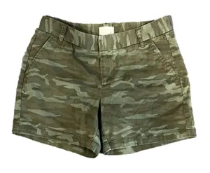 Caslon camouflage Camo cotton longer short w/ bottom hem zipper and clasp - 6 thumbnail 1