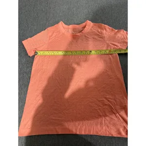 Lululemon Breeze By Short Sleeve Top Coral Perforated Athleisure Women Sz S/M thumbnail 6
