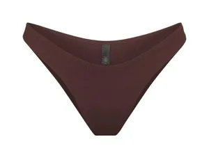 SKIMS NWT Swim Cheeky Tanga Bikini Bottoms cocoa Small NWT thumbnail 3