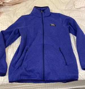 LL bean Heathered Purple Full Zip Up thumbnail 1
