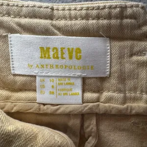 Maeve Anthropologie Remi Wide Leg Cropped Pants Beige High Waist Culottes Size 8 thumbnail 9