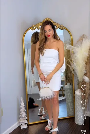 NWT Vici White Mini Bow Dress thumbnail 3