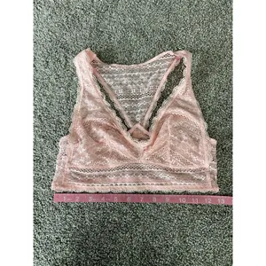 Victoria’s Secret Lace Racerback Bralette Blush Pink Wireless Bra M thumbnail 5