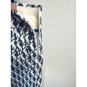 J.Crew Womens‎ Navy Blue Seahorse Print Stretch Side Zip Shorts Size 6 Nautical thumbnail 3