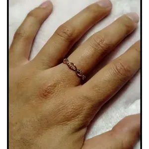 14k‎ Gold Plated S925 Simulated Diamond Eternity Twist Band Ring Size 6.5 thumbnail 6