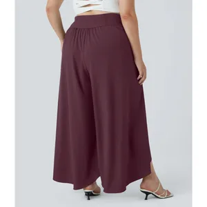 NWT Halara Breezeful Palazzo Flowy Wide Leg Casual‎ Pants in Amaranth Purple thumbnail 9
