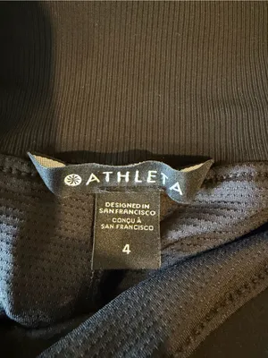 Athleta Black Athletic Tennis Mini Skort Size 4 thumbnail 3
