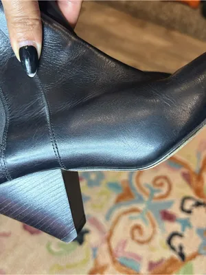 Veronica Beard Lada ConeHeel Black Leather Chelsea Booties Size 36.5 US 6.5 thumbnail 9