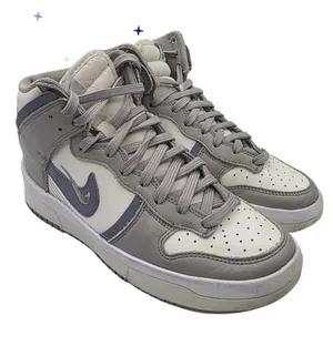 Womens NIKE DUNK HIGH UP SAIL IRON White PURPLE GREY Size 8 grunge Streetwear thumbnail 1